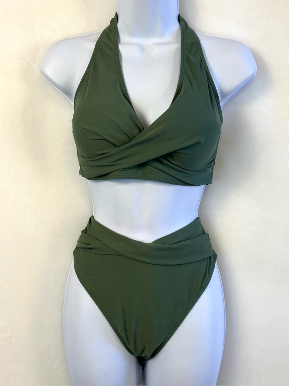 NWT Soplia Gon Women’s 2 Piece High Waist Wrap Top Bikini / large